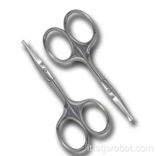Mini forbici professionali per trucco in acciaio inossidabile argento
